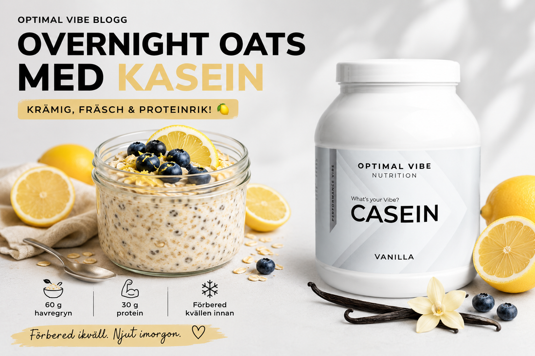 Overnight oats med kasein och citron – proteinrik frukost som håller dig mätt längre