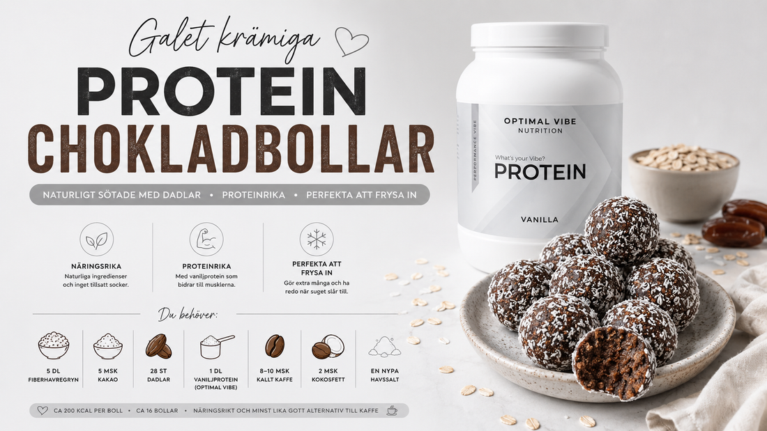 Proteinrika chokladbollar med vaniljprotein