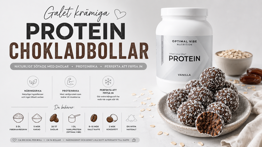 Proteinrika chokladbollar med vaniljprotein